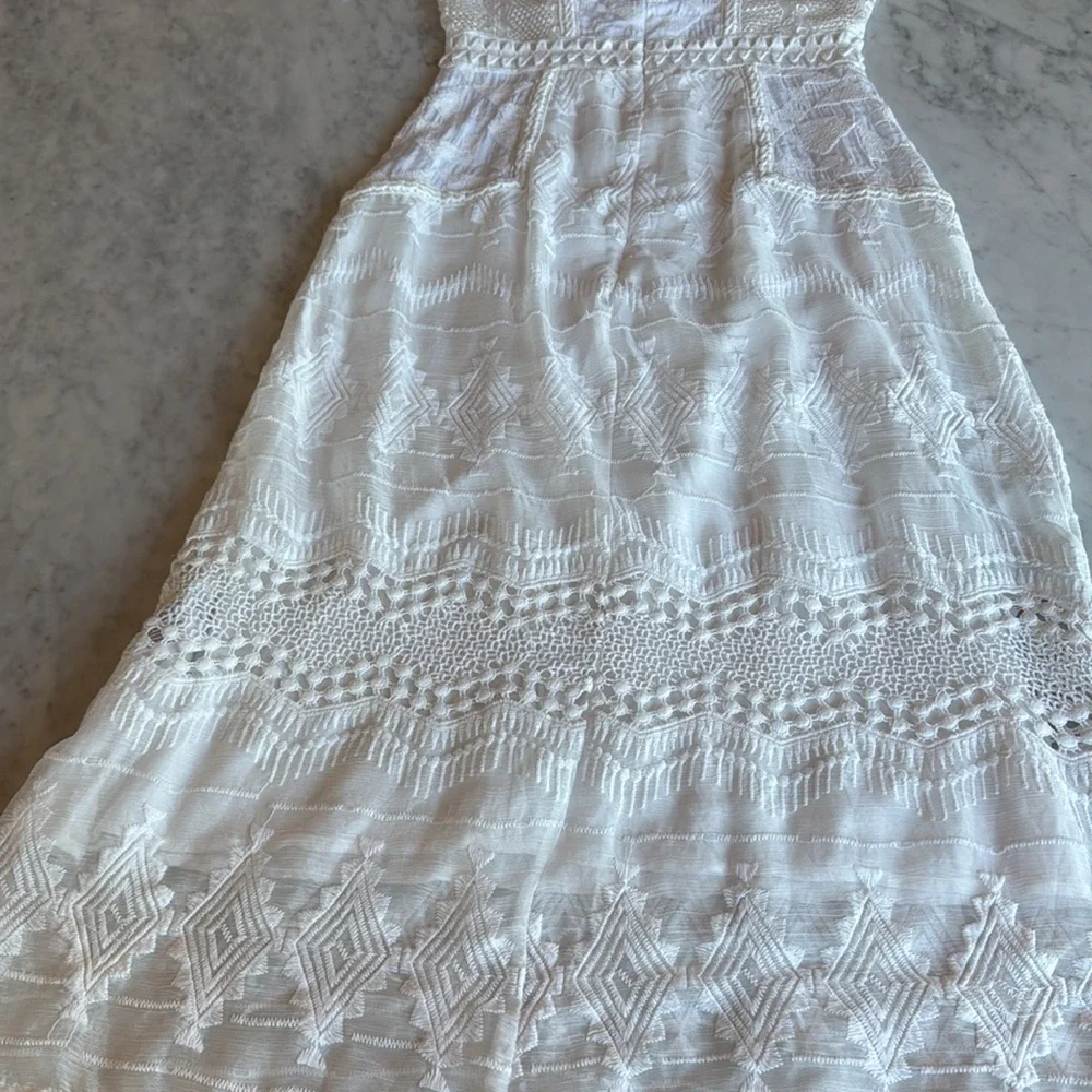 Anthropologie Eri + Ali White Swann Dress - Picture 11 of 12